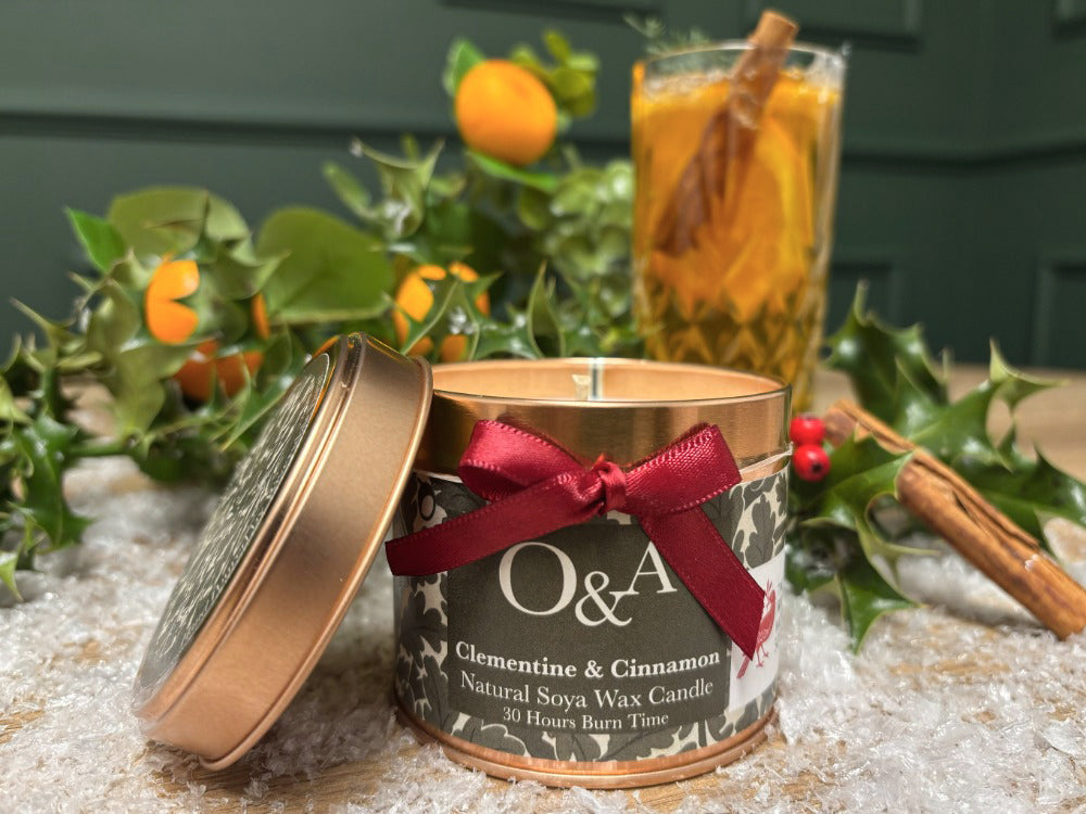 Clementine & Cinnamon Candle Tin